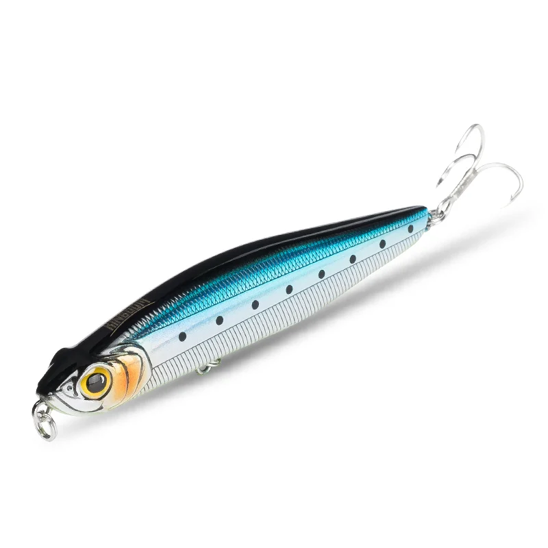 

5503 Fishing Pencil Lure Topwater Popper Hard Bait Floating Fishing Lure For Saltwater Fishing Accessories Lure, 6 colors