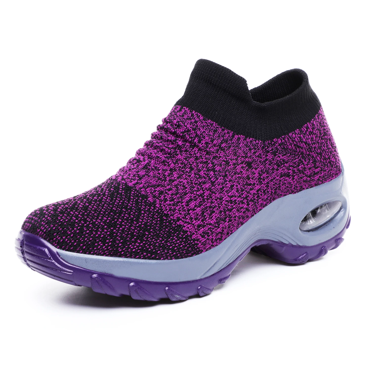 

Factory Wholesale Fashion Sock Sneakers Shoes Mesh Air Cushion Women's Casual Walking Sport Shoes for Women New Style 2021, Purple, red, white, grey, black