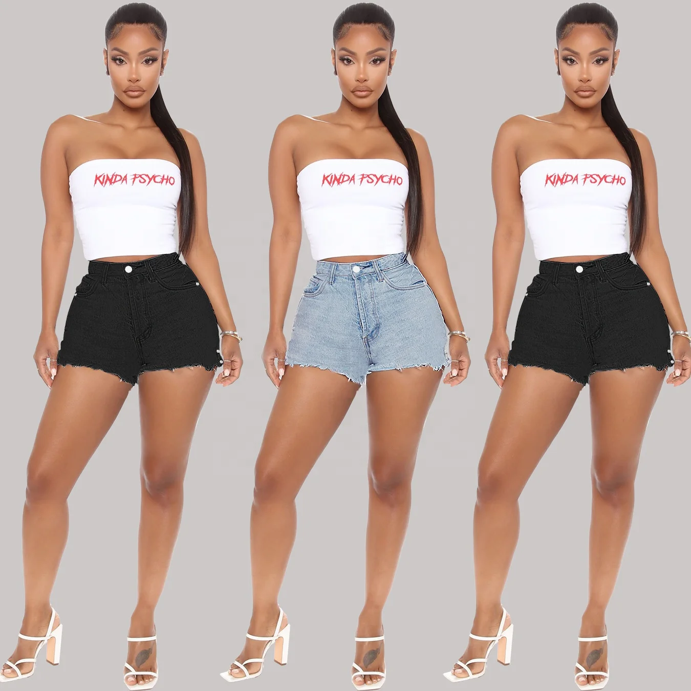 

Most Popular High Waist Ladies Denim Short Pants Hot Wear Black Summer Women Jean Shorts