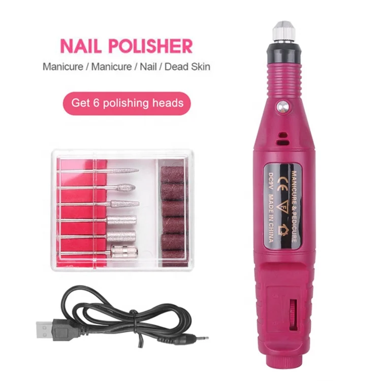 

1 Set Professional Electric Nail Drill Machine Pedicure Drill Set 6 Bits