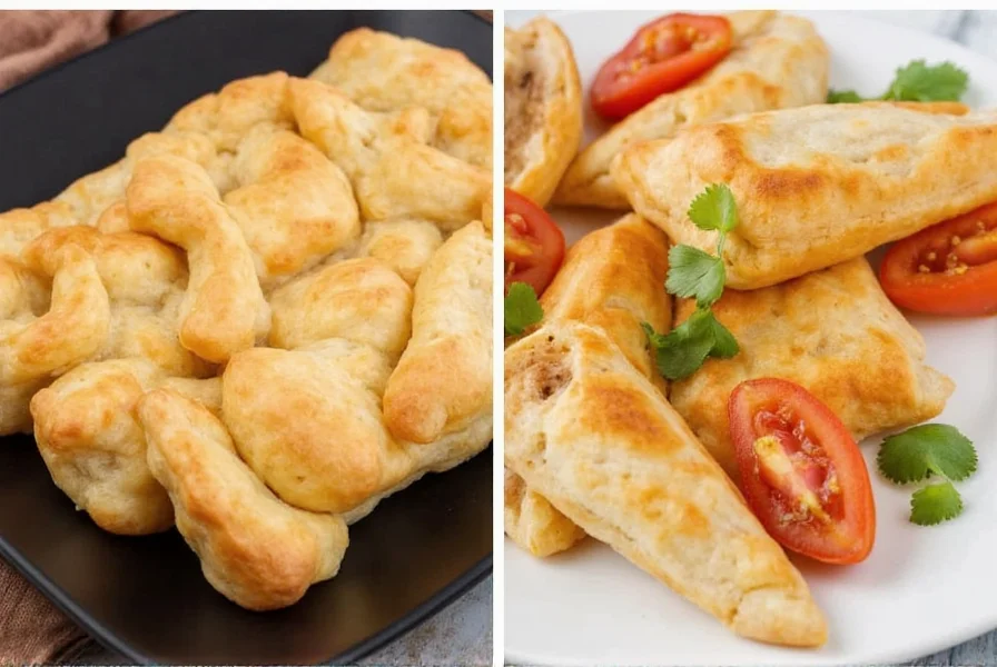 Freshly fried pastelillos served with dipping sauce