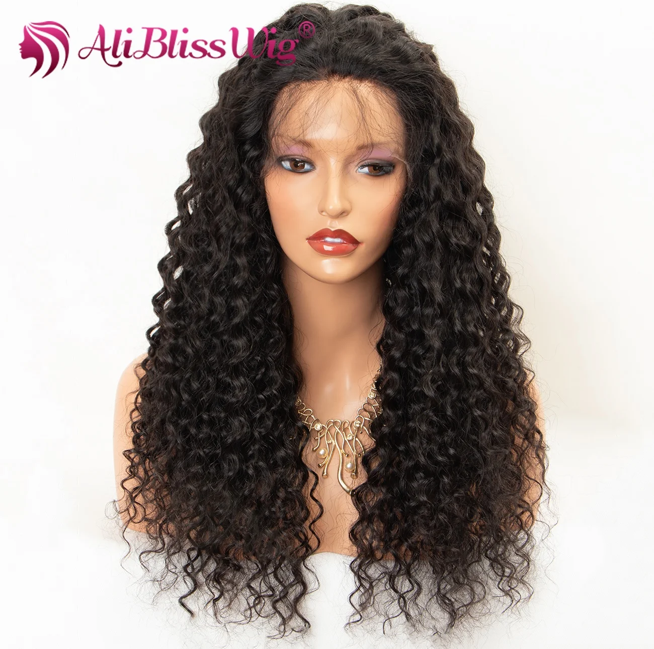 

Aliblisswig Bleached Knots 100% Human Hair Pre Plucked Hairline High Quality Jerry Curl Wigs 360 Lace Front Wigs