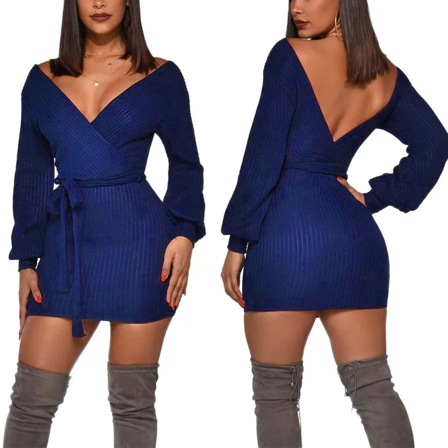 

FS0680D 2020 new arrivals sexy women v neck dress
