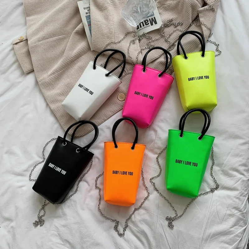 

New Arrival Ladies Luxury Letter Handbag Small Phone Phone Purses Solid Color Corssbody Hand Bag For Women, Custom colors