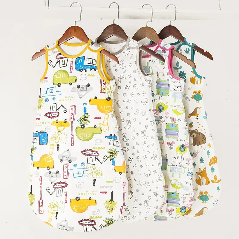 

OEKO Knit Envelope Winter Newborn Organic Cotton Kids Pajama Stroller Baby Sleeping Bags, Multi-color can be customized