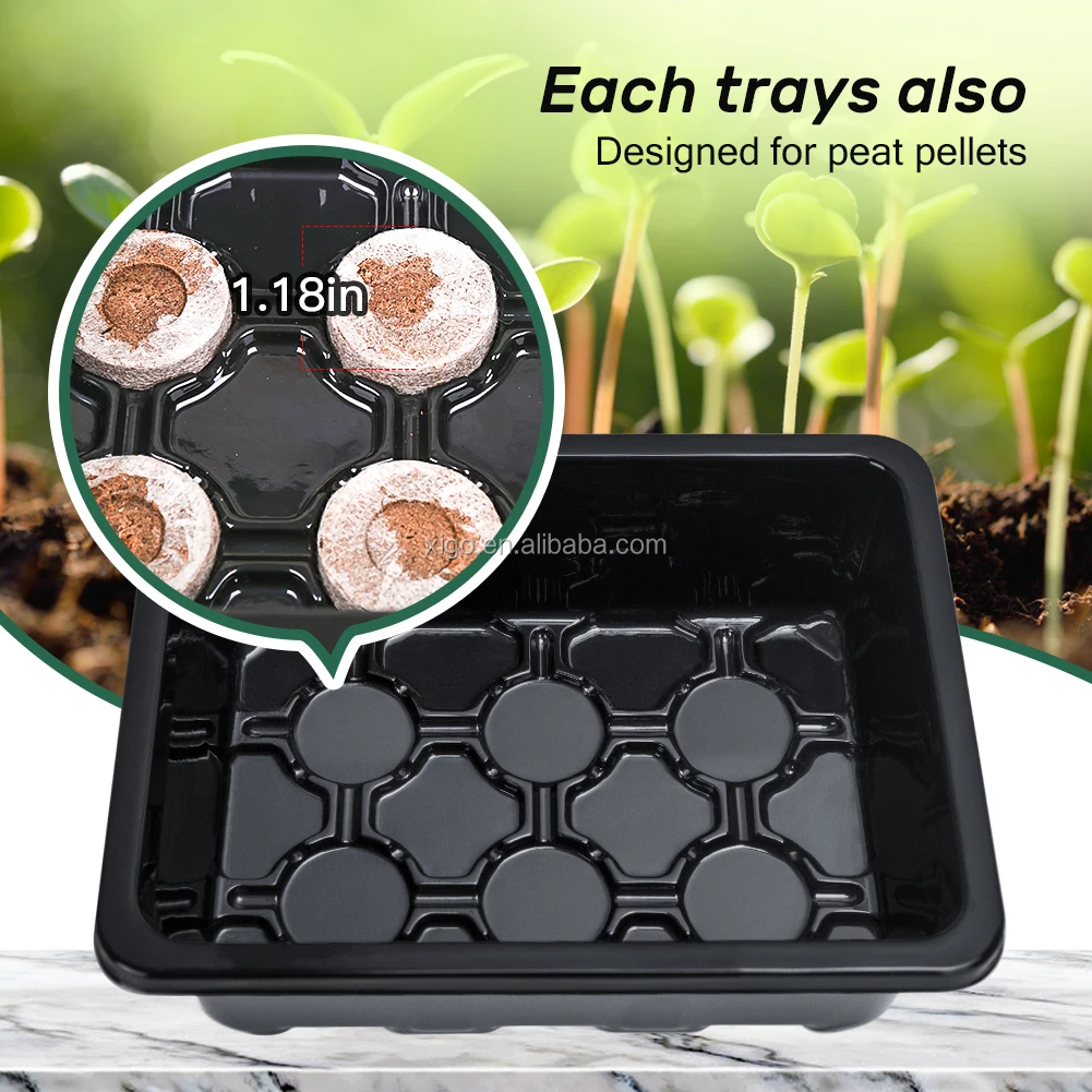 12 Cells Plastic Seed Tray Germination Vegetable Nursery Plant