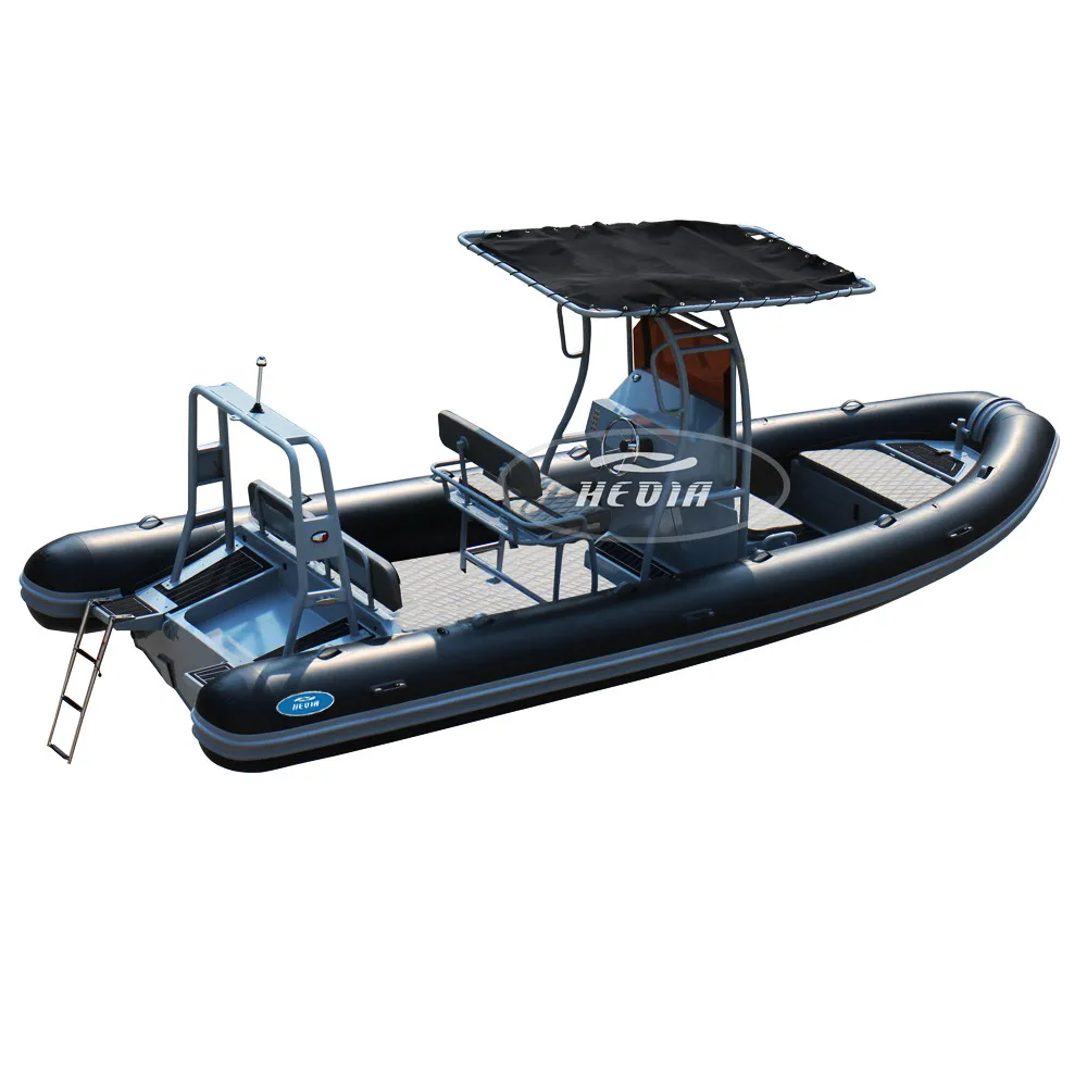 

RHIB 660 6.6m hypalon orca aluminum hull deep v semi-rigid inflatable orca hypalon fabric