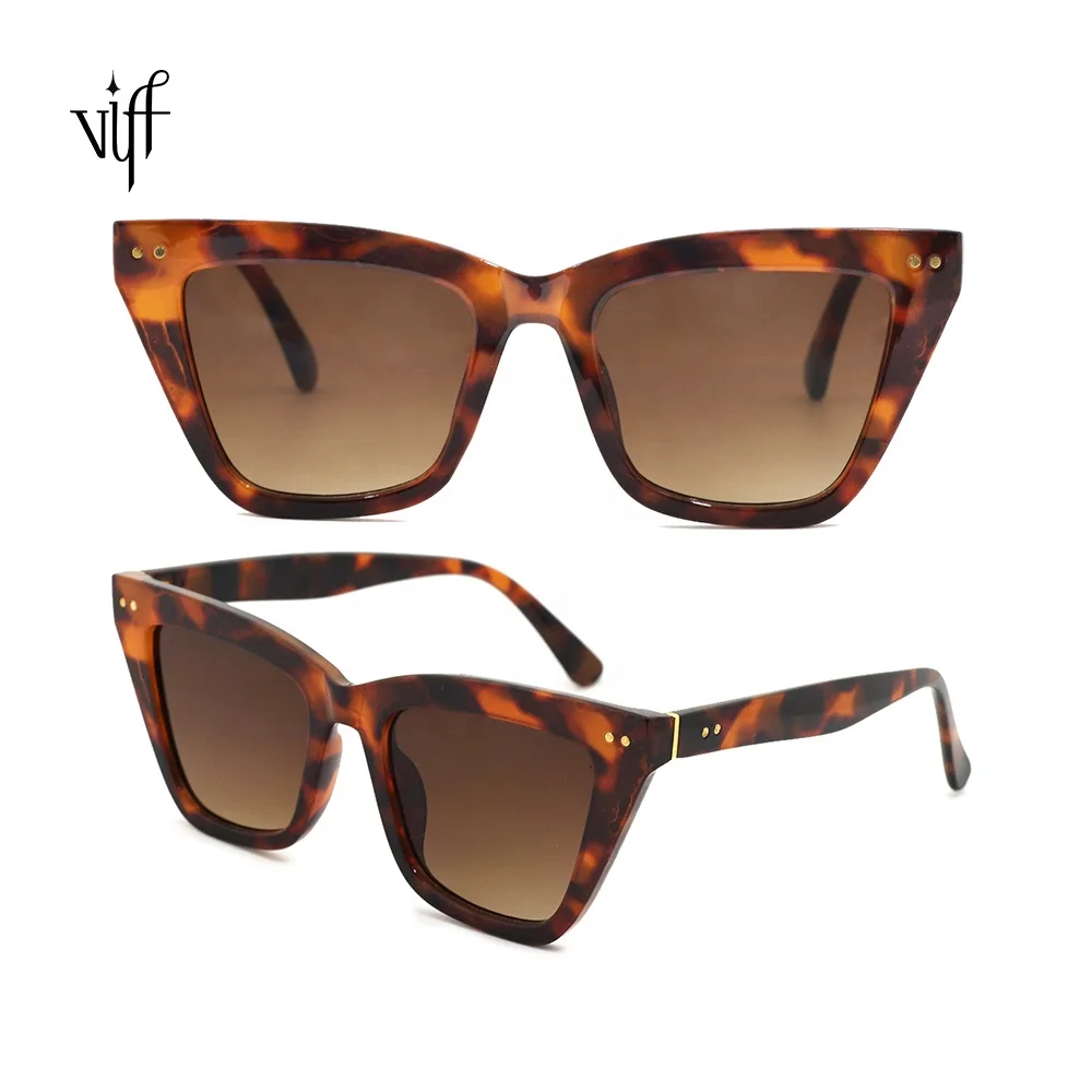 

VIFF HP20600 Vintage Oversized Sunglasses Hot Selling Fashion Female Style Ladies Square Big Cat Eye Sun Glasses