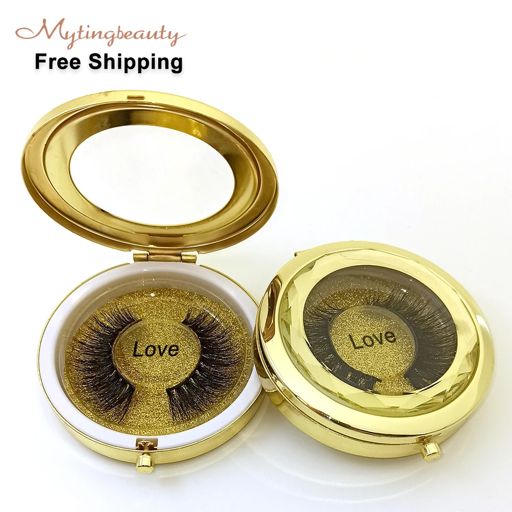 

Mytbeauty China Factory Eyelash Empty Case Eye Lash Box Package Custom Eyelash Box Packaging Oem Natural 3D Real Mink Eyelashes