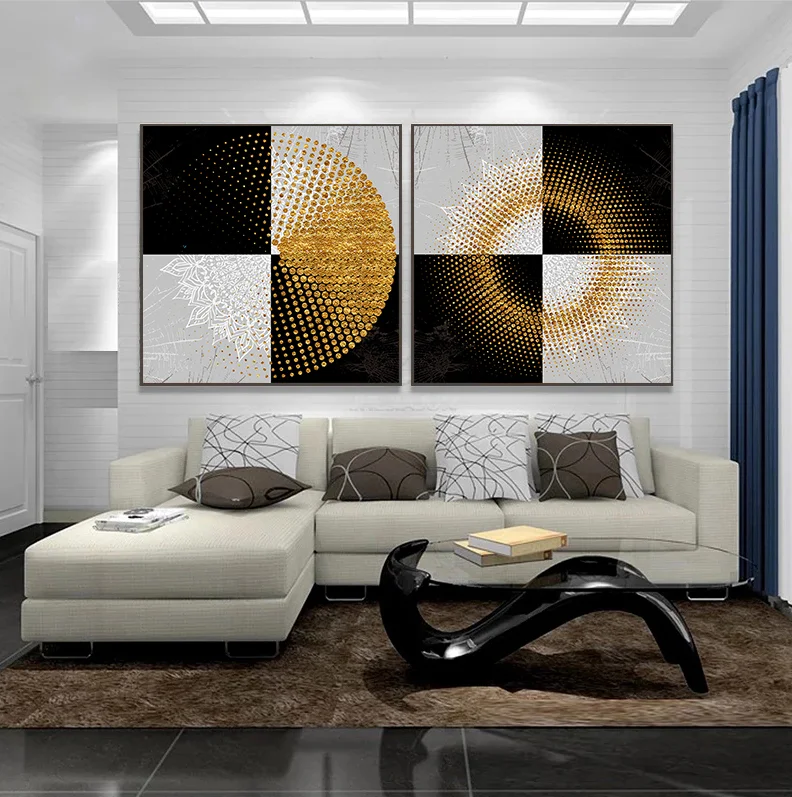 

Abstract HD Stereo Geometric Picture Nordic Minimalist Canvas Painting Wall Art Picture Poster Living Room Home Decoration