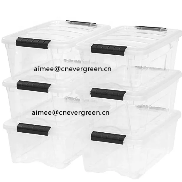 

White Clear Virgin PP Plastic Stack Pull Box Storage Bin