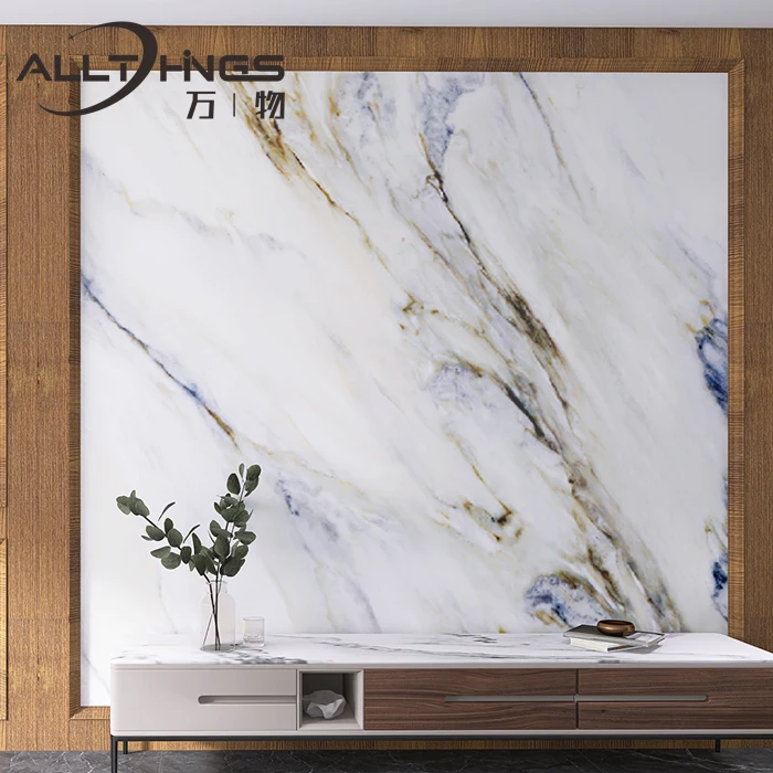 

color high light marble veneer UV customized living room export decorative panels