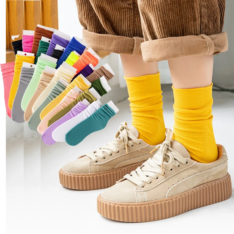 

Women Slouch Sock Spring and Autumn Custom Plain Fashion Long Wholesale Velvet Comfortable
