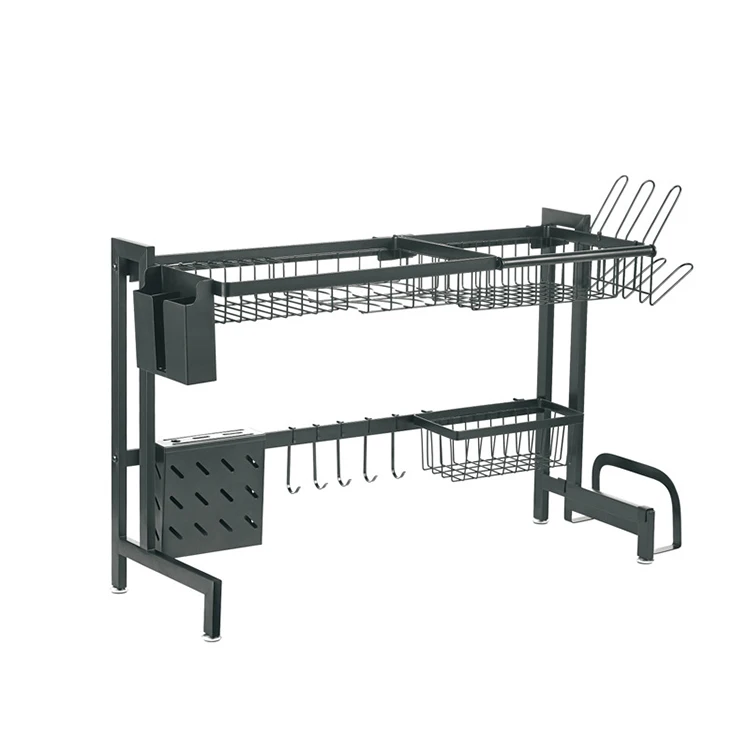

Discount Price Metal Stainless Steel Dish Drain Rack, Kitchen Organizer, Black