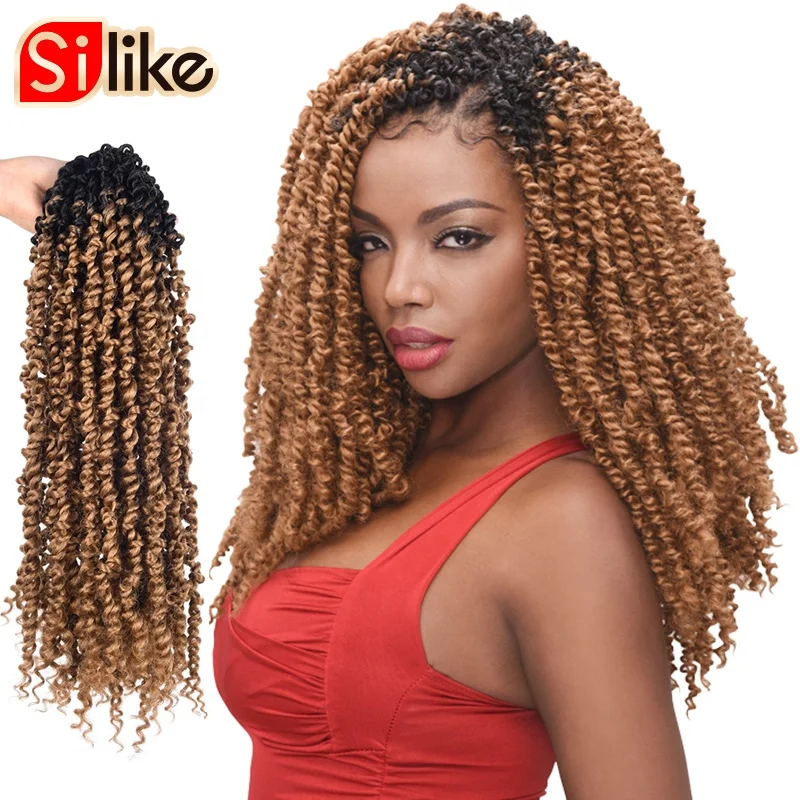

pre stretched braiding Ombre Braids Crochet Hair Pre-looped synthetic braids hair Passion Twist Hair12" 18inch extension