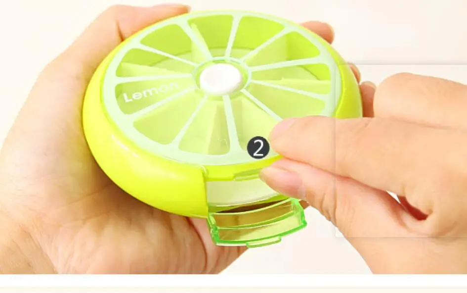 Portable Fruit Pill Box - Plastic - Rotating Design - ApolloBox