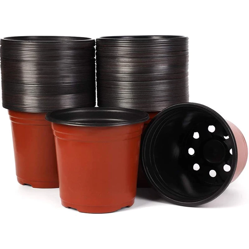 

cheap garden fence small plastic decorative tree flower pots and planters wholesale with drainage holes, Customized color