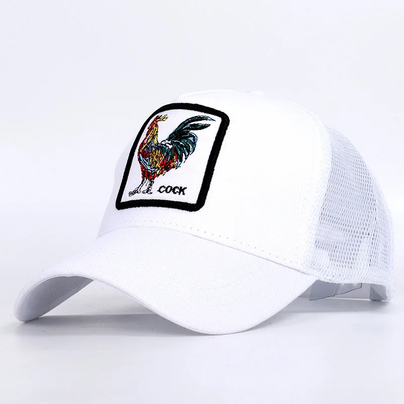 

Multicolor Cotton Twill Mesh Adjustable Trucker Mesh Baseball Cap Unisex Gorras Hip Hop Tucker Hat Embroidered animal