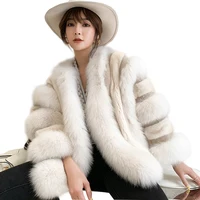 

2019 New Style Women Designer Coat Luxury Fur Coat Mink Winter Warm White Real Fur Coat