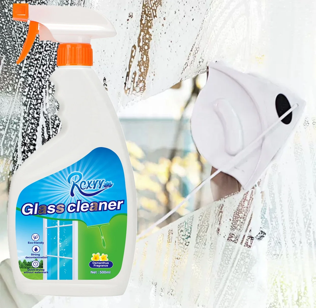 

Hot Sale Quick-drying No Marks Anti-static Cleaning Spray Glass All-purpose Liquid Cleaner, White