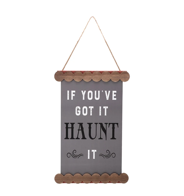 

Artisasset words Halloween Hanging Sign Holiday Wall Sign