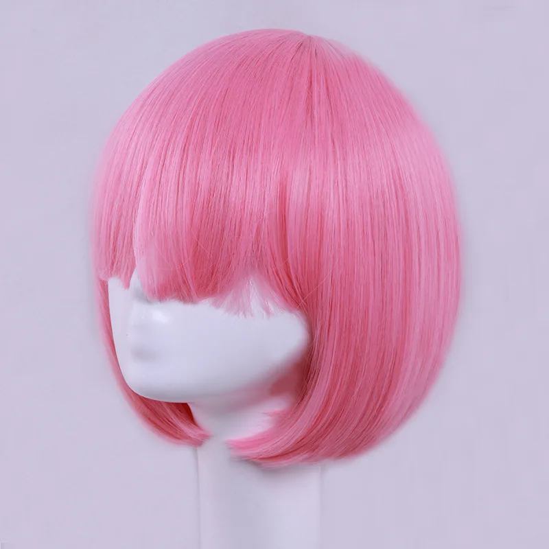 

Wavy Synthetic Wigs Beautiful Generous Matte Silk Color Cosplay Bob Bob Wigs Synthetic, 2 color