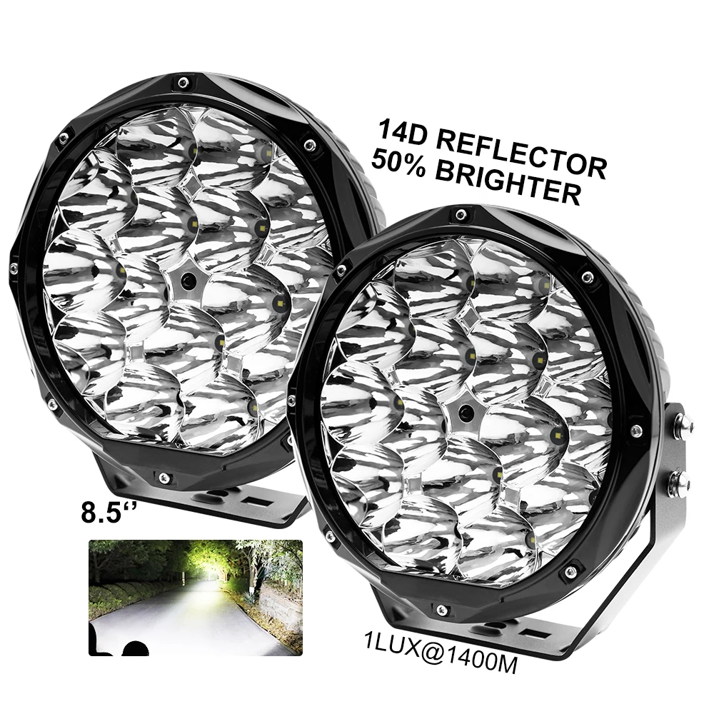 1400m High Power Super Bright Spot Off Road Truck Car Led Driving light 9inch,4x4 90w 150w 7inch 8.5 9 inch Laser Led Work Light
