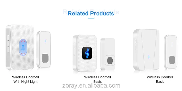 2020 Optional 55 Ringtones Wireless Doorbell for Apartments