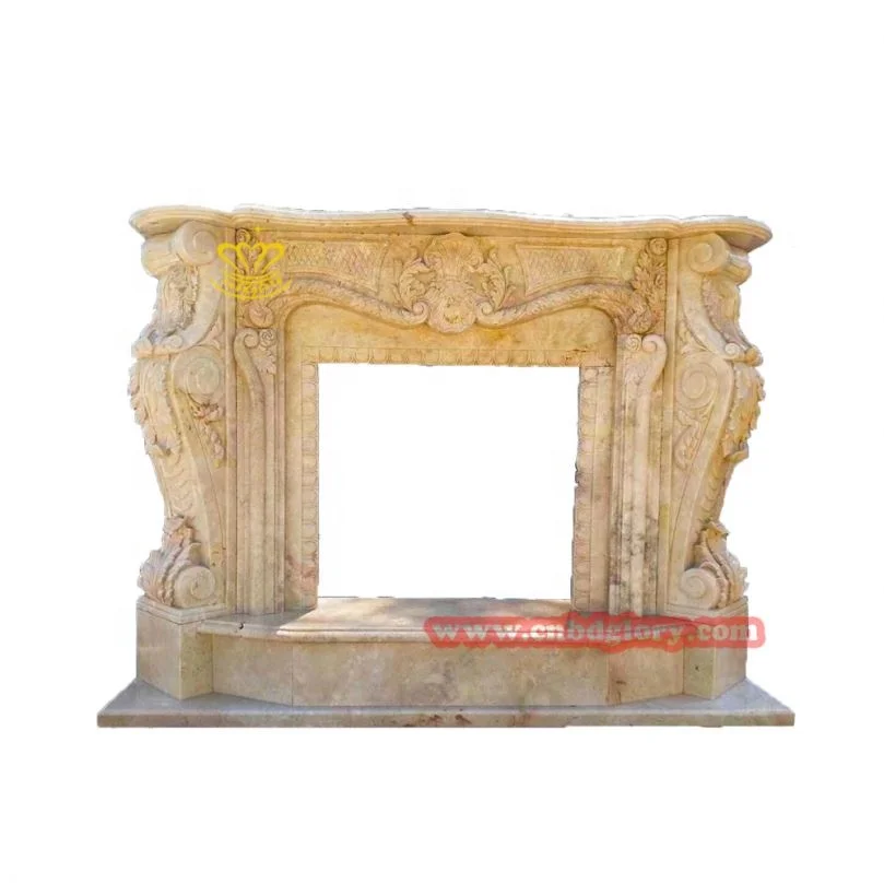 Venta al por mayor antiguas chimeneas de la chimenea de madera-Compre