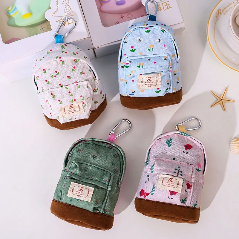 

2021 New Trendy Small Mini Money Backpack Keychain Coin Purse Bag for Kids Miniature Backpack, Picture