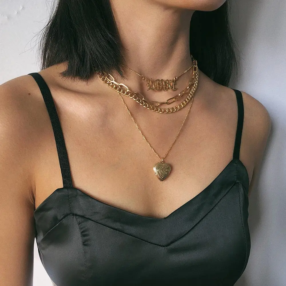 

2020 Elva jewelry new design women choker necklace multilayer bohemian fashion
