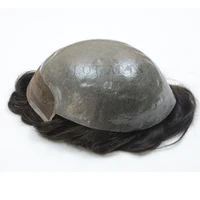 

Stylish factory price 100% virgin human hair piece toupee for black men