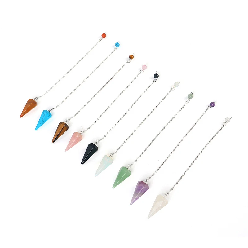 

New Arrival Natural Crystal Pendulum Healing Crystal Pendant For Sale