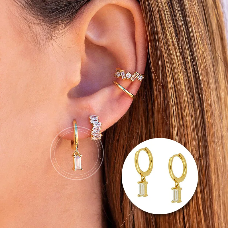 

Jewelry 925 sterling silver earrings fashion huggie earrings wholesale