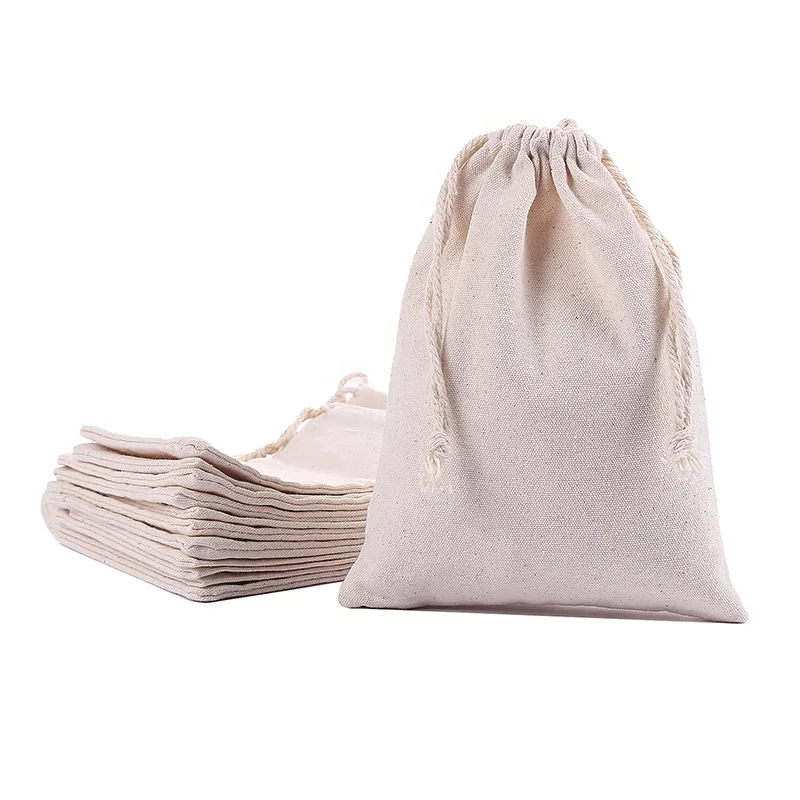 

9X12Cm Eco Material Drawstring Bag For Shopping Small Canvas Pouch Drawstring Bag Canvas Wholesale