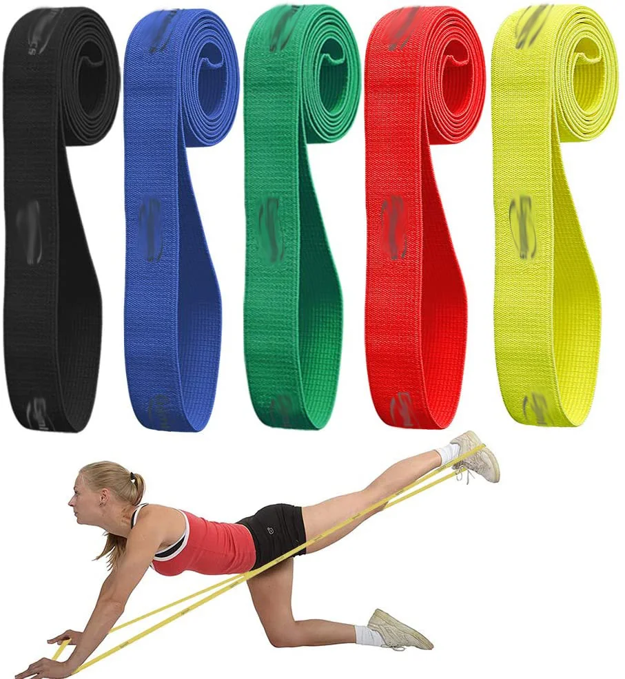 

Fabric Exercise Resistance Bands Set 5 Pack Pull Up Assist Bands, Customized color