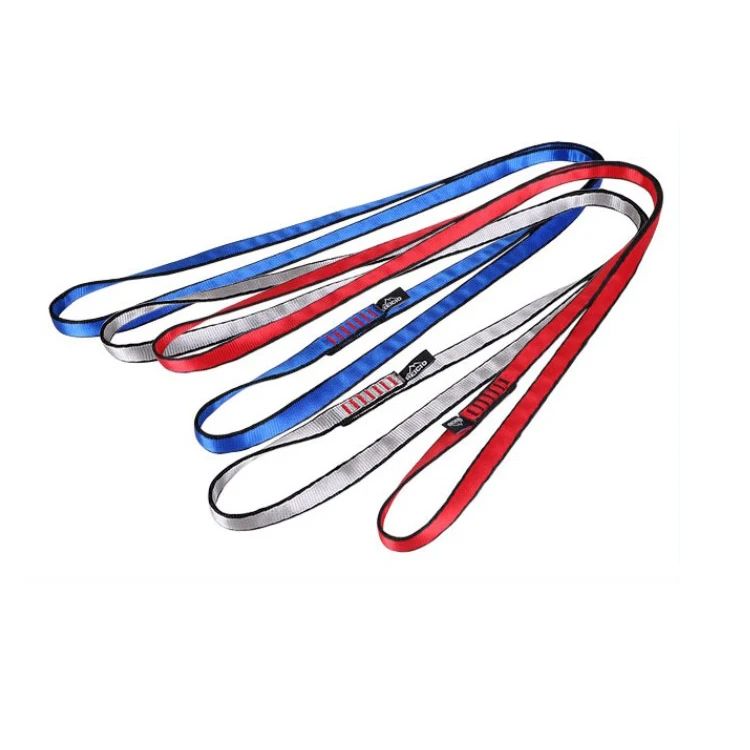 

100CM Wear-resistant Nylon Climbing Sling Multi-function Tools High Altitude Protection 100CM/200CM CE 2009 Durable CN;JIA, Blue,red,silver