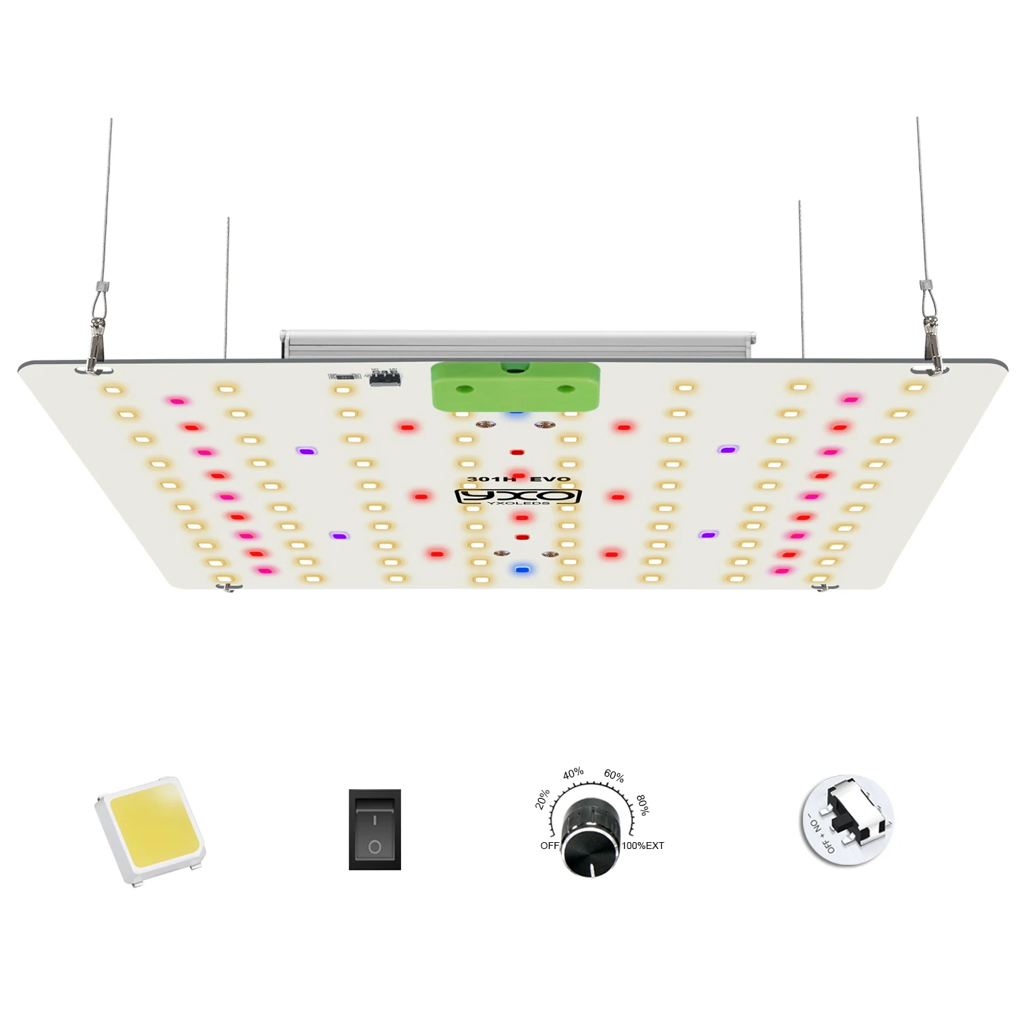 LM301H EVO LED Grow Light with 120W 3500K IR Grow Light Hydroponic Gardening Indoor Plant Grow Lights