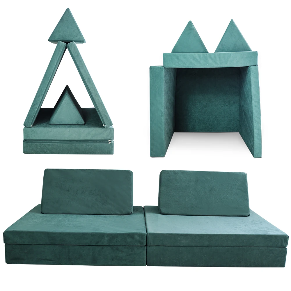 

foldable foamplay cushion mats couch for kids play foam couch children Sofa Cushion for Crawling and Sliding 6 Pieces//