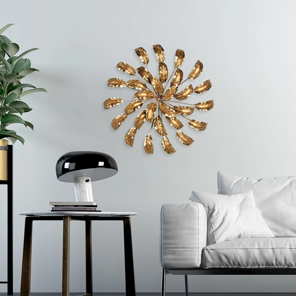 

Mayco New Design Exquisite 3d Metal Flower Wall Art Decor, Gold