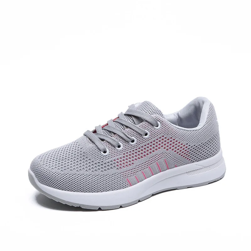 

Hot Sale cheap flyknit Casual Shoes Custom Sport Shoes For Women Running, Black grey blak&red