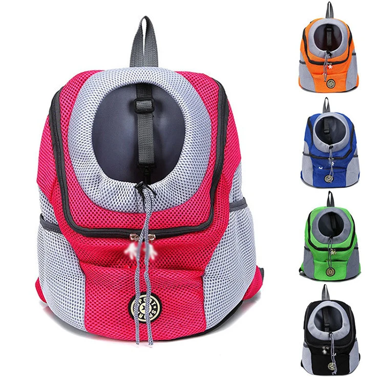 

Amazon Best Seller Portable Breathable Pet Carrier Backpack for Dogs and Cats, Green/black/orange/blue/rose red