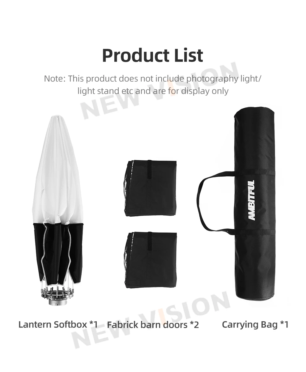 AMBITFUL 80cm 31.5 Lantern Shape Softbox