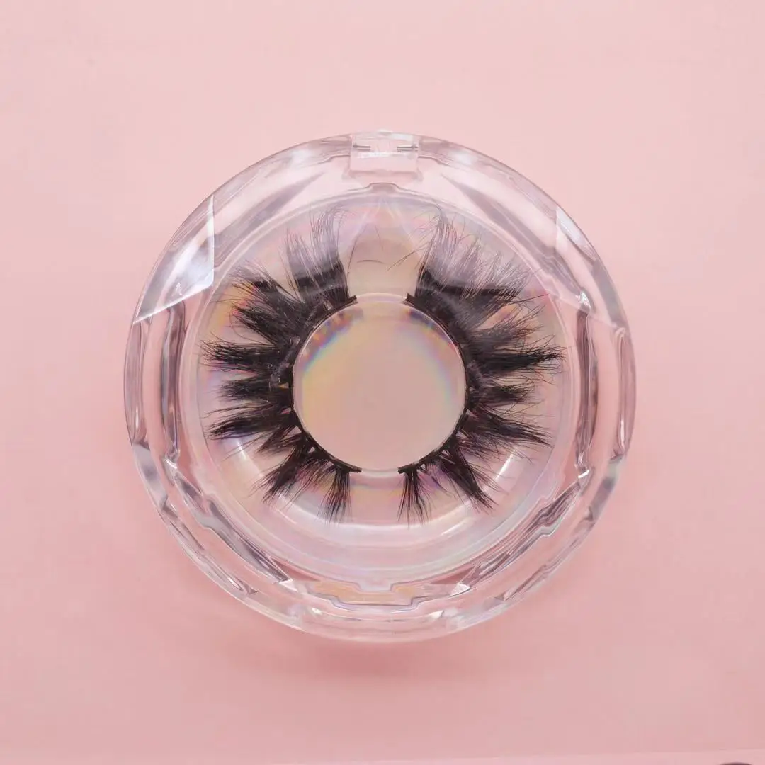 

crystal clear lash box eyelashes case Custom Brand lashes box