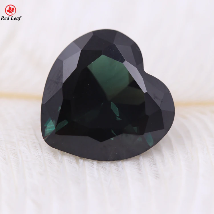 

Wholesale Price Synthetic Green 152# Spinel Heart Shape Machine Cut Loose Gemstone Spinel Stones