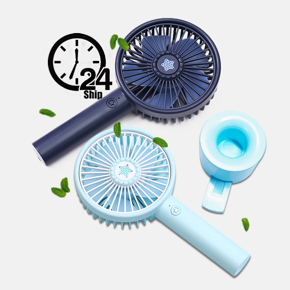 

custom LOGO OEM hand fan 4 in 1 Mini Fan with Aroma and Mobile Holder
