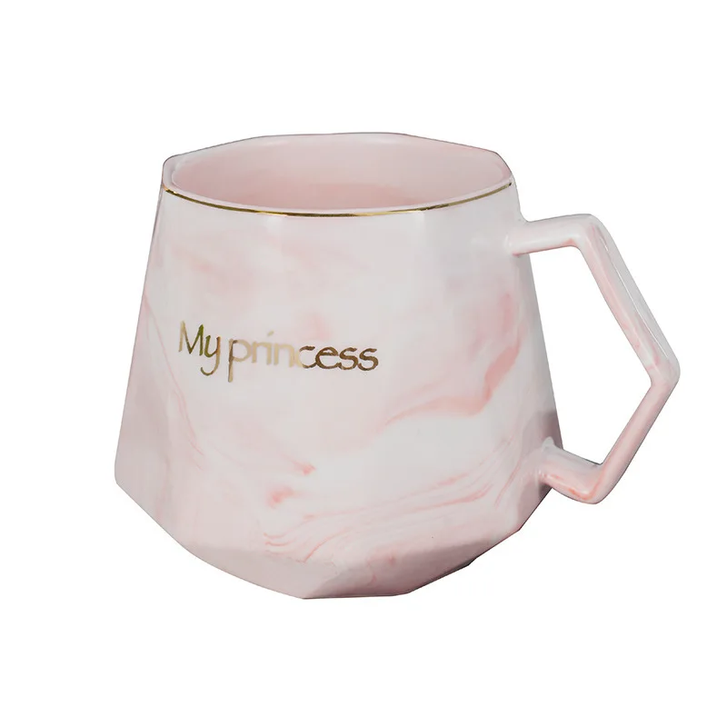 

Hot selling custom logo pink marble porcelain coffee ceramic cup for oem