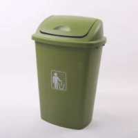 

Plastic 13 gallon trash can flip top 50l waste bin