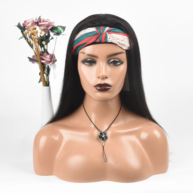 

Pre Plucked 18 inch Long Human Hair 130% Density Brazilian Hair Natural Wavy ST Lace Front Wig for Women