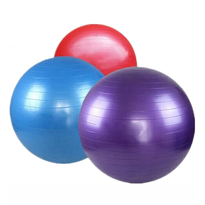

Colored Yoga Ball Anti Burst Balance Exercise Ball Gym 55cm Premium Black PVC Yoga Ball, Green, blue, orange or customize